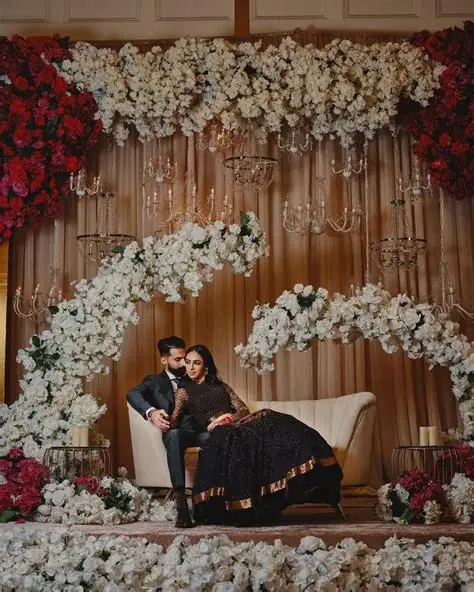 Reception decor by Balu Decorators